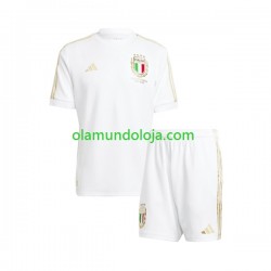 Camisola Itália Anniversary Criança Equipamento Primeiro 2023 Manga Curta
